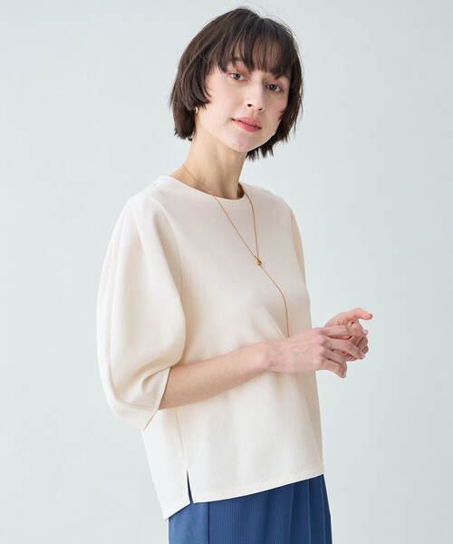 ANY(エニィ)の「ダンボールコクーンスリーブプルオーバー(Tシャツ/カットソー・レディース・アイボリー系/グレー系/ライトグレー系/ピンク系/ライトイエロー系・F)」の21枚目の写真