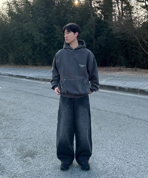 TOFFEE(トフィー)の「サイドラインデニムパンツ (ブラック)(デニムパンツ・メンズ・その他・SMALL/MEDIUM/LARGE/X-LARGE)」の6枚目の写真