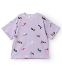X-girl Stages | 【人気商品再入荷】【直営店で取り扱い無し】ミルズロゴ総柄半袖Tシャツ(Tシャツ/カットソー)