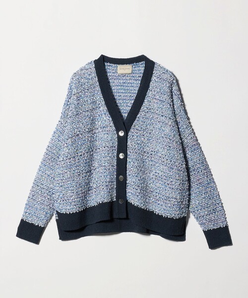 UNITED ARROWS（ユナイテッドアローズ）の「ミックスヤーン カーディガン（カーディガン/ボレロ・レディース・ライトピンク/ネイビー・FREE）」の2枚目の写真