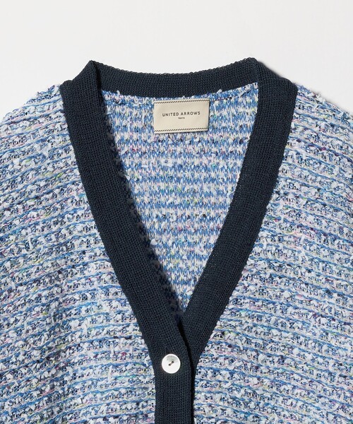 UNITED ARROWS（ユナイテッドアローズ）の「ミックスヤーン カーディガン（カーディガン/ボレロ・レディース・ライトピンク/ネイビー・FREE）」の4枚目の写真