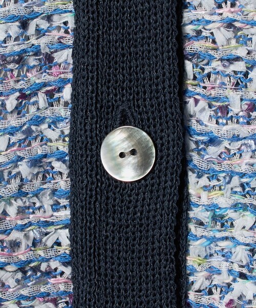 UNITED ARROWS（ユナイテッドアローズ）の「ミックスヤーン カーディガン（カーディガン/ボレロ・レディース・ライトピンク/ネイビー・FREE）」の6枚目の写真