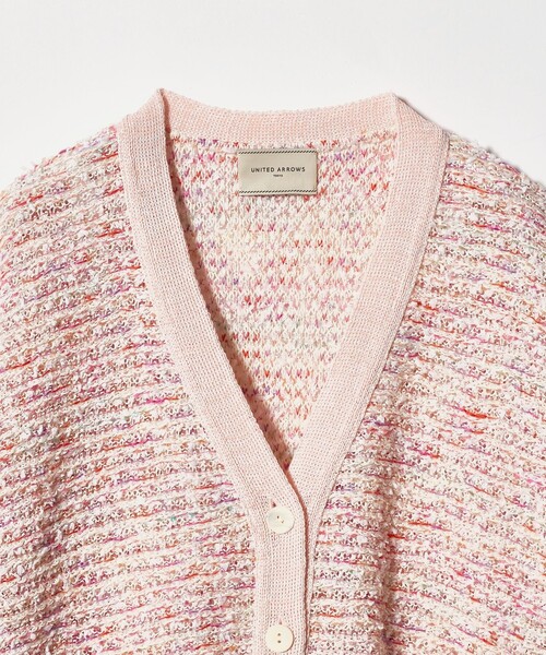 UNITED ARROWS（ユナイテッドアローズ）の「ミックスヤーン カーディガン（カーディガン/ボレロ・レディース・ライトピンク/ネイビー・FREE）」の9枚目の写真
