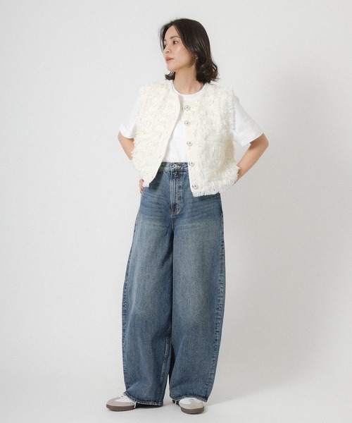 Floran(フローラン)の「【BITBLUE】イージー バレルデニム(デニムパンツ・レディース・ブルー・1/2/0)」の8枚目の写真