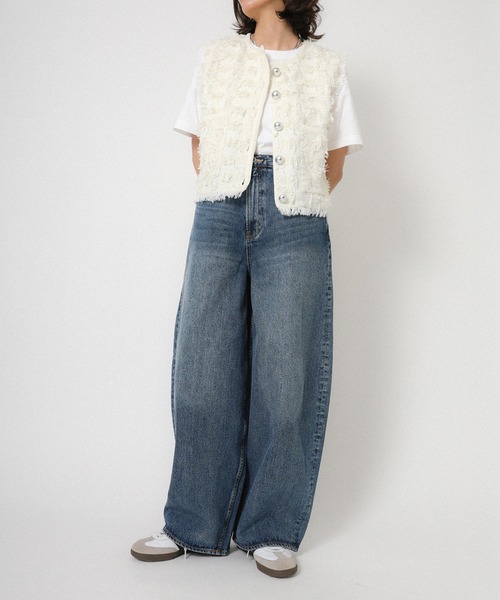 Floran(フローラン)の「【BITBLUE】イージー バレルデニム(デニムパンツ・レディース・ブルー・1/2/0)」の9枚目の写真