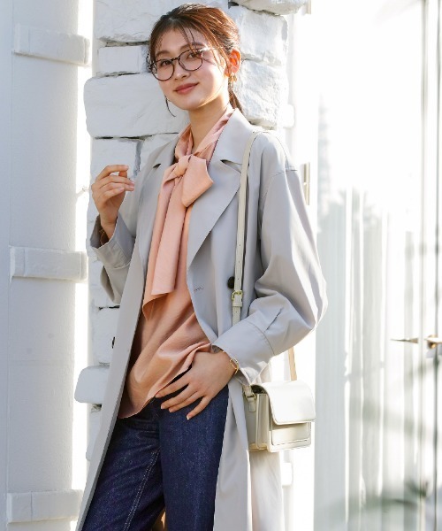 White Collection(ホワイトコレクション)の「【 華やかに彩る 】シャイニーシアー・BIGリボンボウタイブラウス(シャツ/ブラウス・レディース・レモンイエロー/コーラルピンク/サックスブルー・L/M/S)」の17枚目の写真
