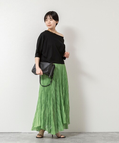 NOLLEY’S(ノーリーズ)の「【WEB限定】ウォッシャブルシアーチェックプリーツスカート(スカート・レディース・ブラック系その他/グリーン系その他/ベージュ系その他・FREE)」の8枚目の写真