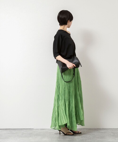 NOLLEY’S(ノーリーズ)の「【WEB限定】ウォッシャブルシアーチェックプリーツスカート(スカート・レディース・ブラック系その他/グリーン系その他/ベージュ系その他・FREE)」の9枚目の写真