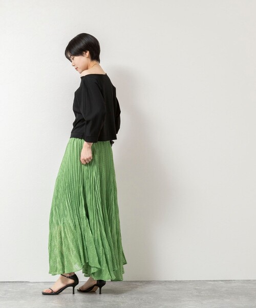 NOLLEY’S(ノーリーズ)の「【WEB限定】ウォッシャブルシアーチェックプリーツスカート(スカート・レディース・ブラック系その他/グリーン系その他/ベージュ系その他・FREE)」の10枚目の写真