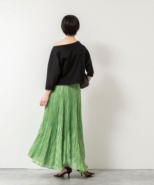NOLLEY’S(ノーリーズ)の「【WEB限定】ウォッシャブルシアーチェックプリーツスカート(スカート・レディース・ブラック系その他/グリーン系その他/ベージュ系その他・FREE)」の12枚目の写真