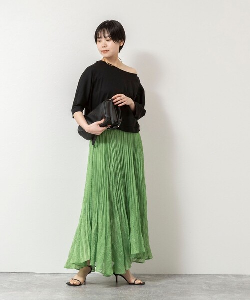 NOLLEY’S(ノーリーズ)の「【WEB限定】ウォッシャブルシアーチェックプリーツスカート(スカート・レディース・ブラック系その他/グリーン系その他/ベージュ系その他・FREE)」の13枚目の写真