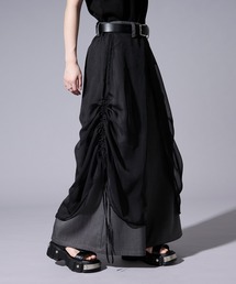 Ellno Loset（エルノロゼット）の「ドロストシアーレイヤードパンツ（スラックス）」