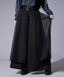 Ellno Loset（エルノロゼット）の「ドロストシアーレイヤードパンツ（スラックス）」