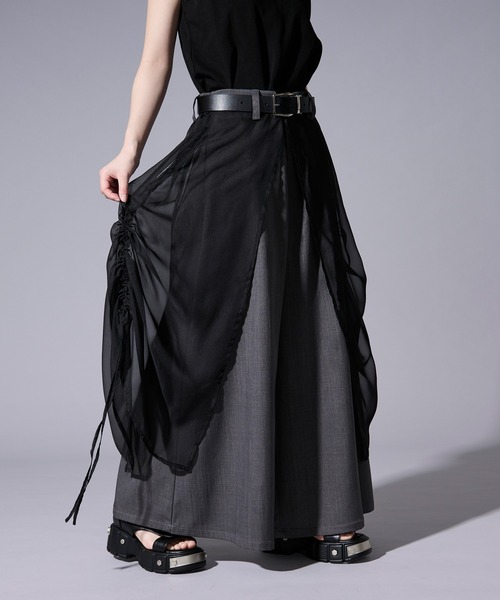 Ellno Loset（エルノロゼット）の「ドロストシアーレイヤードパンツ（スラックス・メンズ・ブラック/グレー・LARGE/MEDIUM/SMALL/X-SMALL）」の10枚目の写真