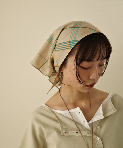 La Maison de Lyllis(メゾンドリリス)の「La Maison de Lyllis/ラメゾンドリリス MARAMA スカーフ 2261042(バンダナ/スカーフ・レディース・ラベンダー/ベージュ系その他・FREE)」の20枚目の写真