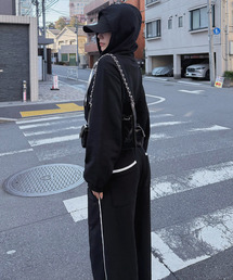 ROYAL PARTY（ロイヤルパーティー）の「【ONLINE限定/丈が選べる】配色ロゴ裏毛パーカーセットアップ（スウェット）」