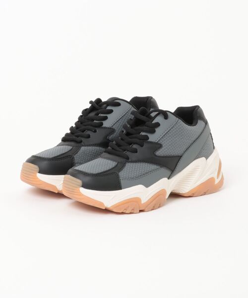 la farfa SHOES(ラ・ファーファ シューズ)の「la farfa shoes ボリュームソール メッシュスニーカー(スニーカー・レディース・グリーン/シルバー/ブラック/ホワイト・L/M/XL/LL)」の2枚目の写真