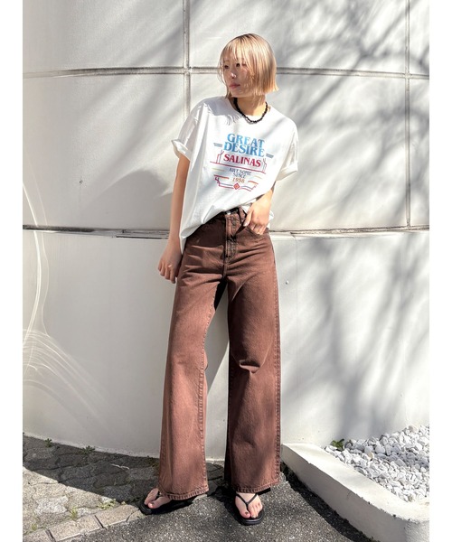 Ungrid（アングリッド）の「GREAT DESIRE Tee（Tシャツ/カットソー・レディース・ピンク/オフホワイト/チャコールグレー・FREE）」の19枚目の写真