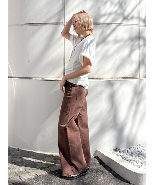 Ungrid（アングリッド）の「GREAT DESIRE Tee（Tシャツ/カットソー・レディース・ピンク/オフホワイト/チャコールグレー・FREE）」の20枚目の写真