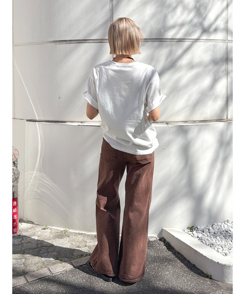 Ungrid（アングリッド）の「GREAT DESIRE Tee（Tシャツ/カットソー・レディース・ピンク/オフホワイト/チャコールグレー・FREE）」の21枚目の写真