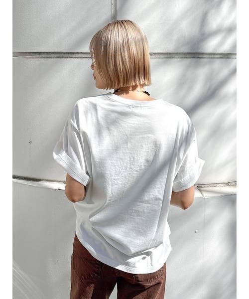 Ungrid（アングリッド）の「GREAT DESIRE Tee（Tシャツ/カットソー・レディース・ピンク/オフホワイト/チャコールグレー・FREE）」の17枚目の写真