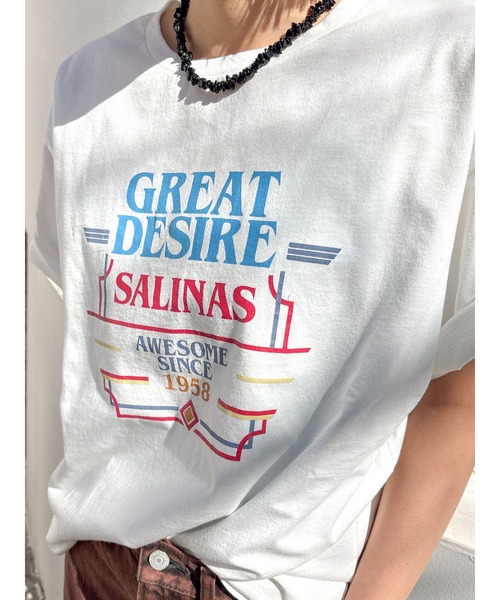 Ungrid（アングリッド）の「GREAT DESIRE Tee（Tシャツ/カットソー・レディース・ピンク/オフホワイト/チャコールグレー・FREE）」の18枚目の写真