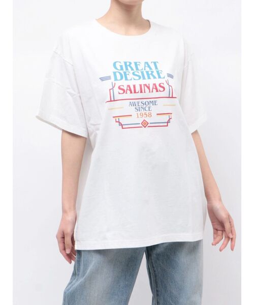 Ungrid（アングリッド）の「GREAT DESIRE Tee（Tシャツ/カットソー・レディース・ピンク/オフホワイト/チャコールグレー・FREE）」の13枚目の写真