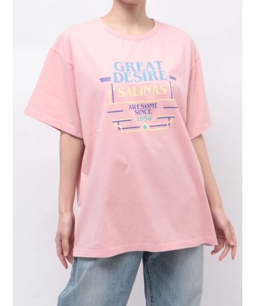 Ungrid（アングリッド）の「GREAT DESIRE Tee（Tシャツ/カットソー・レディース・ピンク/オフホワイト/チャコールグレー・FREE）」の15枚目の写真