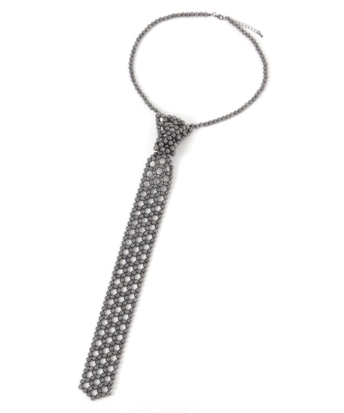 LEPSIM（レプシィム）の「《オフィスライン》ネクタイネックレス　645410（ネックレス・レディース・アイボリー/ガンメタ/シルバー・ONE SIZE）」の4枚目の写真