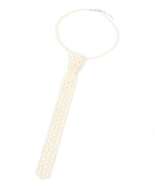 LEPSIM（レプシィム）の「《オフィスライン》ネクタイネックレス　645410（ネックレス・レディース・アイボリー/ガンメタ/シルバー・ONE SIZE）」の5枚目の写真