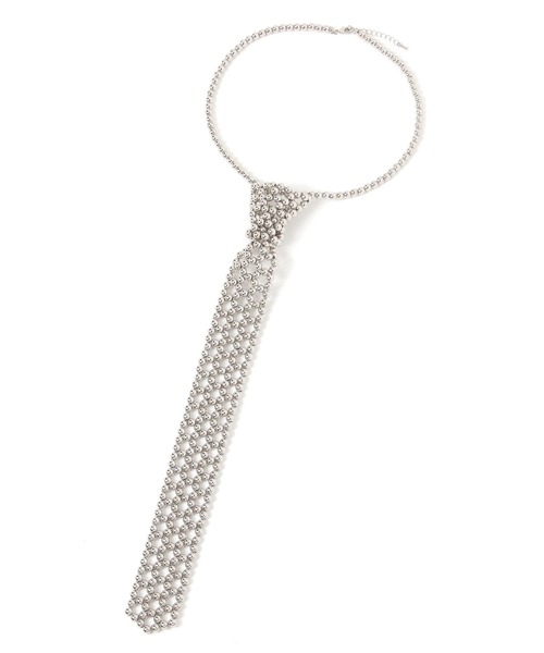 LEPSIM（レプシィム）の「《オフィスライン》ネクタイネックレス　645410（ネックレス・レディース・アイボリー/ガンメタ/シルバー・ONE SIZE）」の6枚目の写真