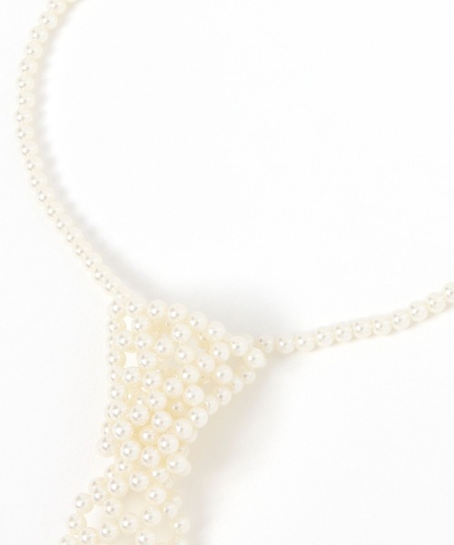 LEPSIM（レプシィム）の「《オフィスライン》ネクタイネックレス　645410（ネックレス・レディース・アイボリー/ガンメタ/シルバー・ONE SIZE）」の8枚目の写真