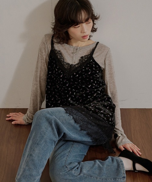 lace camisole / レースキャミソール（キャミソール）｜MUHET
