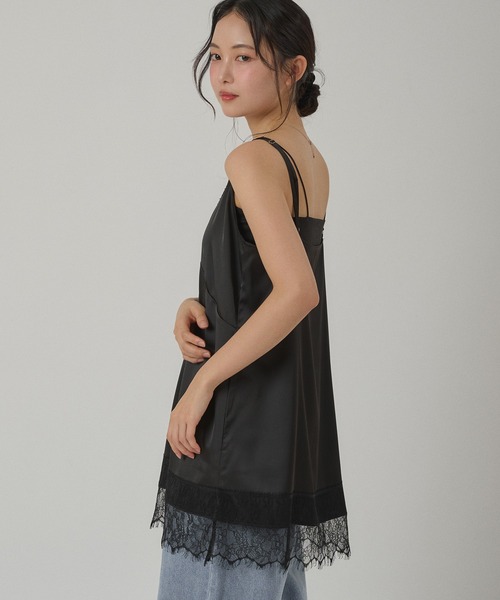 MUHET（ミュエータ）の「satin lace camisole / サテンレースキャミソール（キャミソール・レディース・オフホワイト/ブラック・FREE）」の20枚目の写真