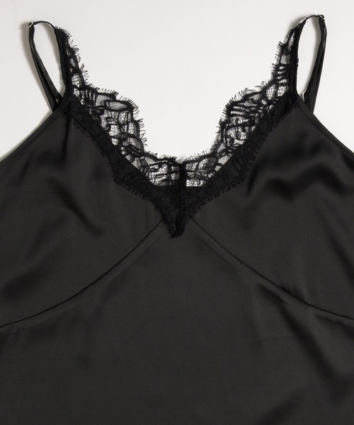 MUHET（ミュエータ）の「satin lace camisole / サテンレースキャミソール（キャミソール・レディース・オフホワイト/ブラック・FREE）」の15枚目の写真