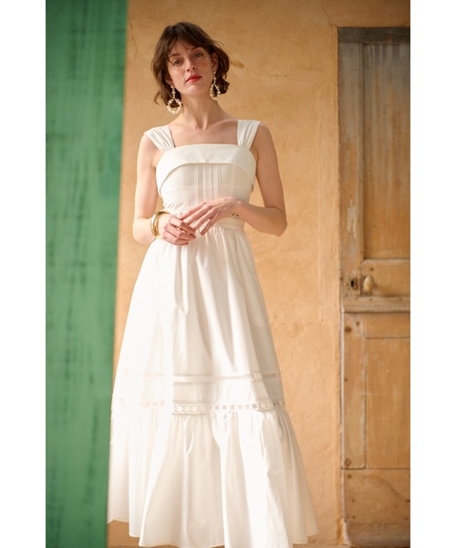 エステラケー レーステープスウィッチングドレス Rebecca Sheer Tape Dress レーステープスウィッチングドレス