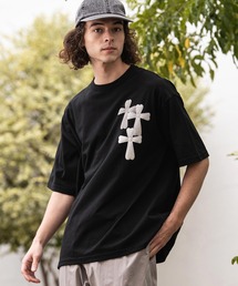 CAMBIO（カンビオ）の「mt10416- ビッグシルエットプリントT(Cross Hearts) Tシャツ(2601129MCB)（Tシャツ/カットソー）」