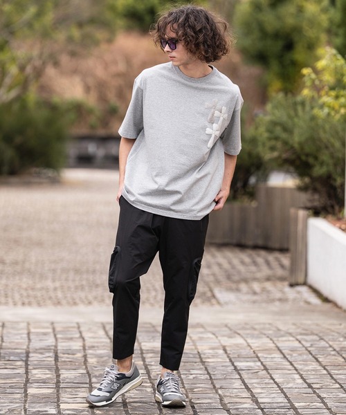 CAMBIO（カンビオ）の「mt10416- ビッグシルエットプリントT（Cross Hearts） Tシャツ(2601129MCB)（Tシャツ/カットソー・メンズ・ホワイト/ミックスグレー/ブラック・XL/L/M/S）」の17枚目の写真