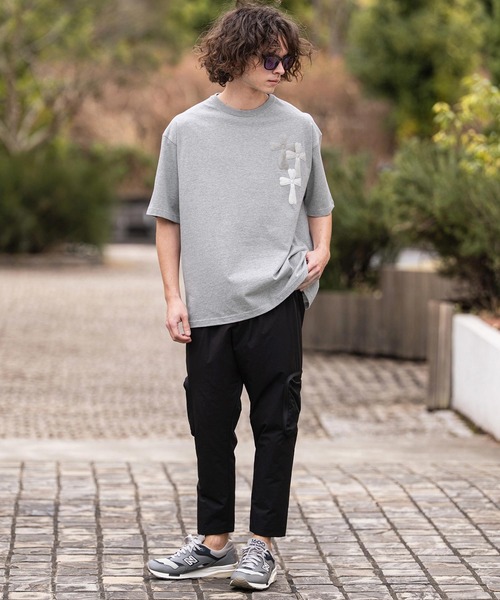 CAMBIO（カンビオ）の「mt10416- ビッグシルエットプリントT（Cross Hearts） Tシャツ(2601129MCB)（Tシャツ/カットソー・メンズ・ホワイト/ミックスグレー/ブラック・XL/L/M/S）」の18枚目の写真