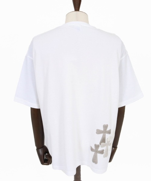 CAMBIO（カンビオ）の「mt10416- ビッグシルエットプリントT（Cross Hearts） Tシャツ(2601129MCB)（Tシャツ/カットソー・メンズ・ホワイト/ミックスグレー/ブラック・XL/L/M/S）」の20枚目の写真