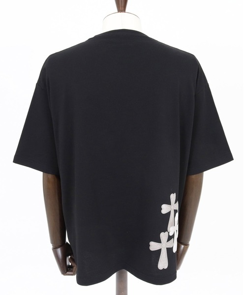 CAMBIO（カンビオ）の「mt10416- ビッグシルエットプリントT（Cross Hearts） Tシャツ(2601129MCB)（Tシャツ/カットソー・メンズ・ホワイト/ミックスグレー/ブラック・XL/L/M/S）」の22枚目の写真