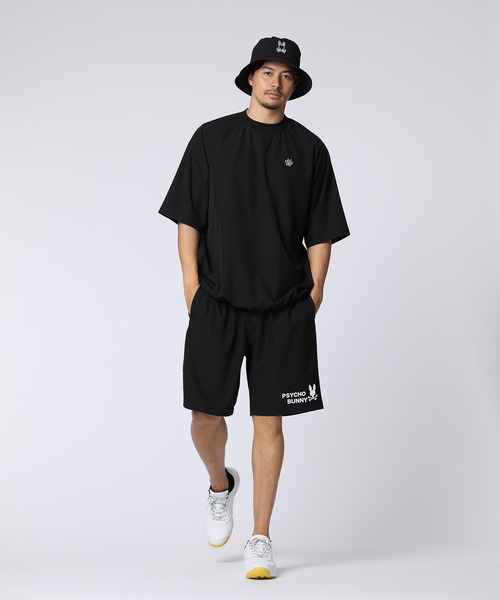 Psycho Bunny（サイコバニー）の「[WEB限定]3Dラバーエンブレム リラックスフィット 7分丈モックネックTシャツ（Tシャツ/カットソー・メンズ・キナリ/ブラック・X-LARGE/LARGE/MEDIUM/SMALL）」の11枚目の写真