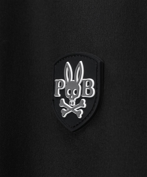 Psycho Bunny（サイコバニー）の「[WEB限定]3Dラバーエンブレム リラックスフィット 7分丈モックネックTシャツ（Tシャツ/カットソー・メンズ・キナリ/ブラック・X-LARGE/LARGE/MEDIUM/SMALL）」の13枚目の写真