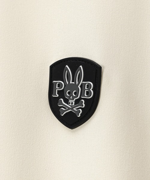Psycho Bunny（サイコバニー）の「[WEB限定]3Dラバーエンブレム リラックスフィット 7分丈モックネックTシャツ（Tシャツ/カットソー・メンズ・キナリ/ブラック・X-LARGE/LARGE/MEDIUM/SMALL）」の8枚目の写真