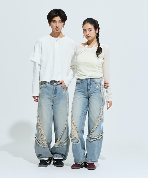 adidas（アディダス）の「TG ワイド DNM PTS パンツ / アディダスオリジナルス adidas Originals（デニムパンツ・メンズ・ブルー・24inch/33inch/32inch/30inch/28inch/27inch/26inch/25inch/34inch/35inch/40inch/38inch/36inch）」の9枚目の写真