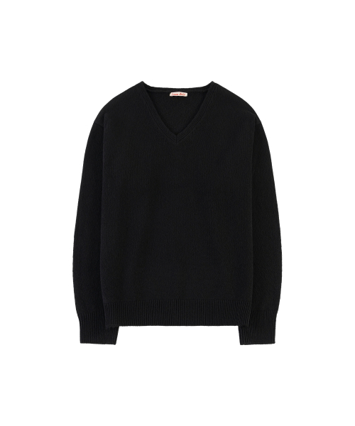 VANONE ATELIER（バノンアトリエ）の「KN4290 エッセンシャルVネックニット_ブラック（ニット/セーター・レディース・ブラック・FREE）」の2枚目の写真