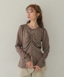 CLEIO（クレイオ）の「【CLEIO】ショルダーパフデザイントップス SHOULDER PUFF DESIGN TOPS（Tシャツ/カットソー）」