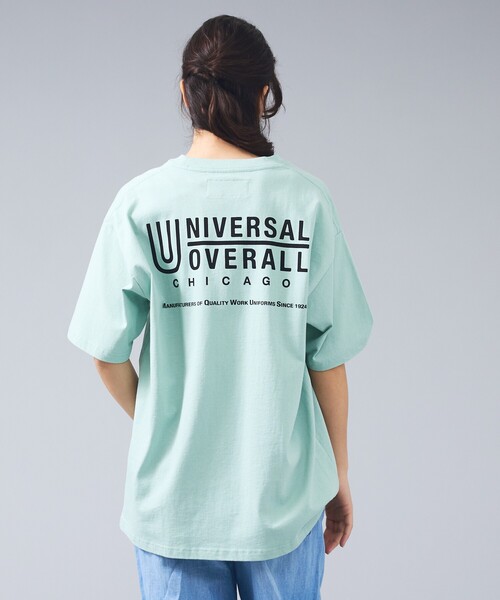UNIVERSAL OVERALL(ユニバーサルオーバーオール)の「【UNIVERSAL OVERALL/ユニバーサルオーバーオール】LOGO BACKPRINT TEE / バックプリントロゴクルーネックTシャツ/ユニセックス(Tシャツ/カットソー・メンズ・ブルー系その他/グリーン系その他/ホワイト系その他/ホワイト/ネイビー/ブラック・M/L)」の5枚目の写真