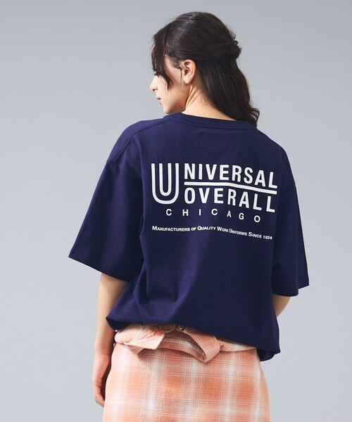 UNIVERSAL OVERALL(ユニバーサルオーバーオール)の「【UNIVERSAL OVERALL/ユニバーサルオーバーオール】LOGO BACKPRINT TEE / バックプリントロゴクルーネックTシャツ/ユニセックス(Tシャツ/カットソー・メンズ・ブルー系その他/グリーン系その他/ホワイト系その他/ホワイト/ネイビー/ブラック・M/L)」の6枚目の写真