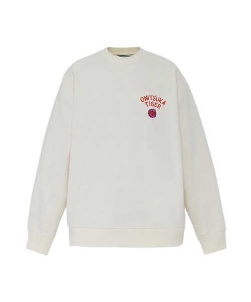 Onitsuka Tiger(オニツカタイガー)の「SWEAT TOP / スウェットトップ(スウェット・レディース・ベージュ/オフホワイト・S/XS/XL/L/M)」の3枚目の写真